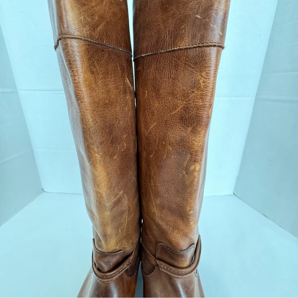 FRYE size 11 Melissa leather riding boots in sturdy leather small ankle buckle - Picture 6 of 16